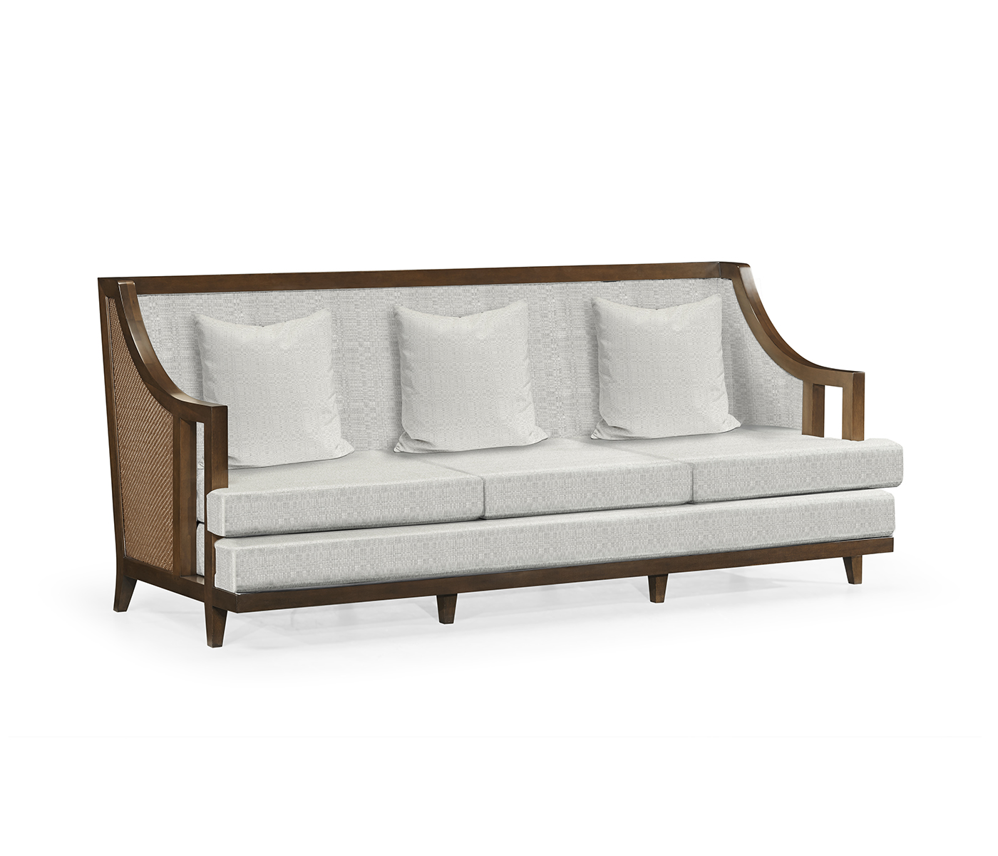 Hampton Rattan Three-Seat Sofa