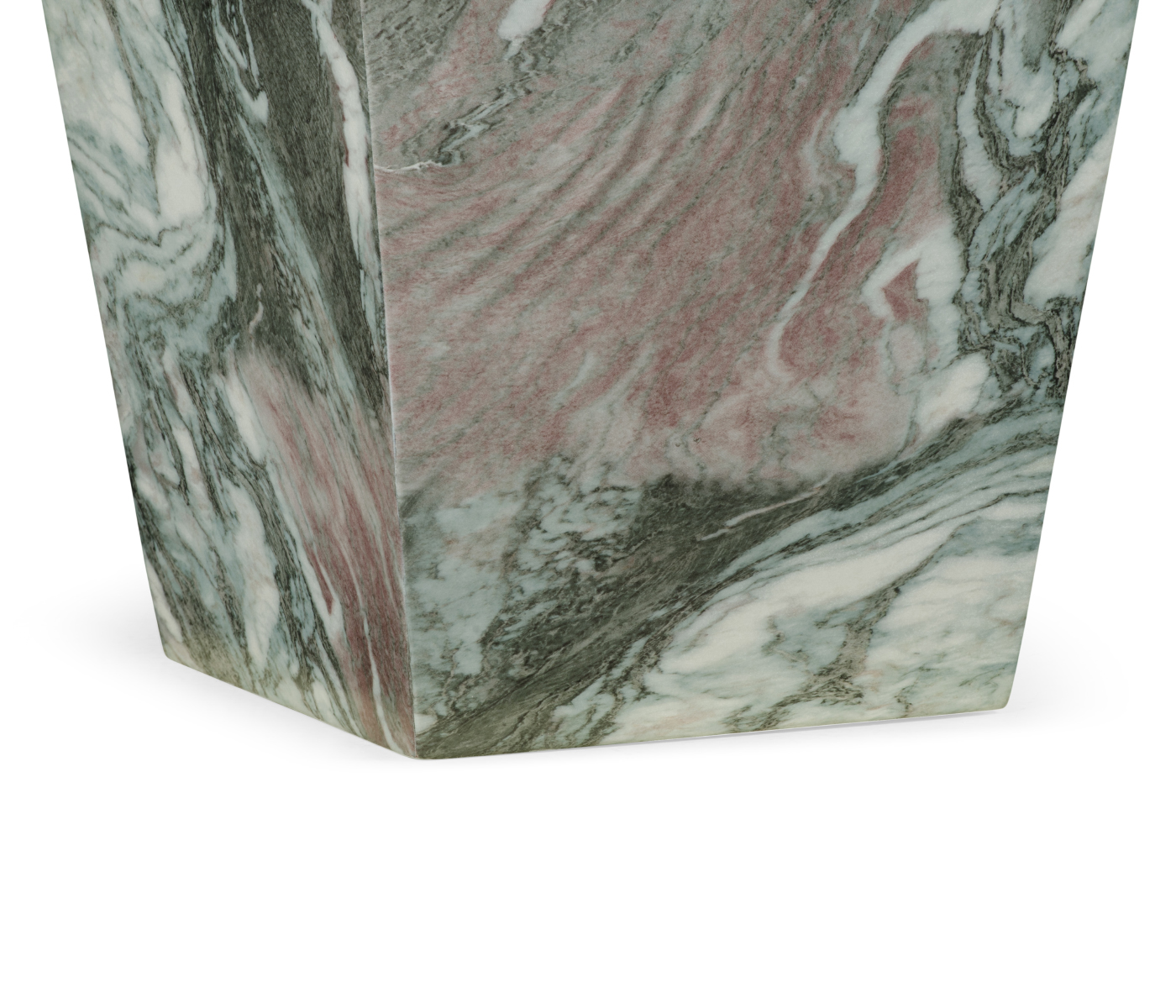 Small Square Faux Black & Grey Marble Planter