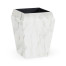 Small Square Faux White & Grey Marble Planter