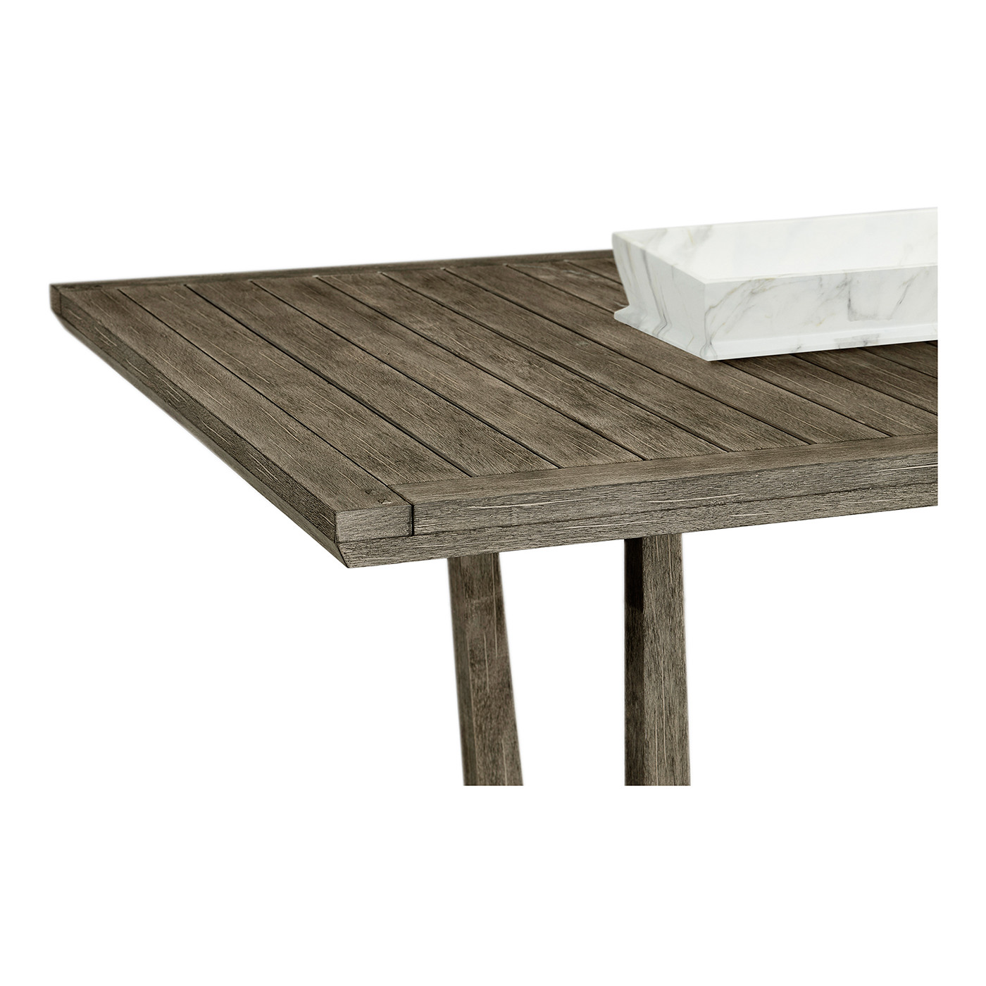 Rectangular Grey Bar Table with Marble Tray in Centre 40