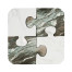 Faux Black & Grey Marble Puzzle Piece Side Table