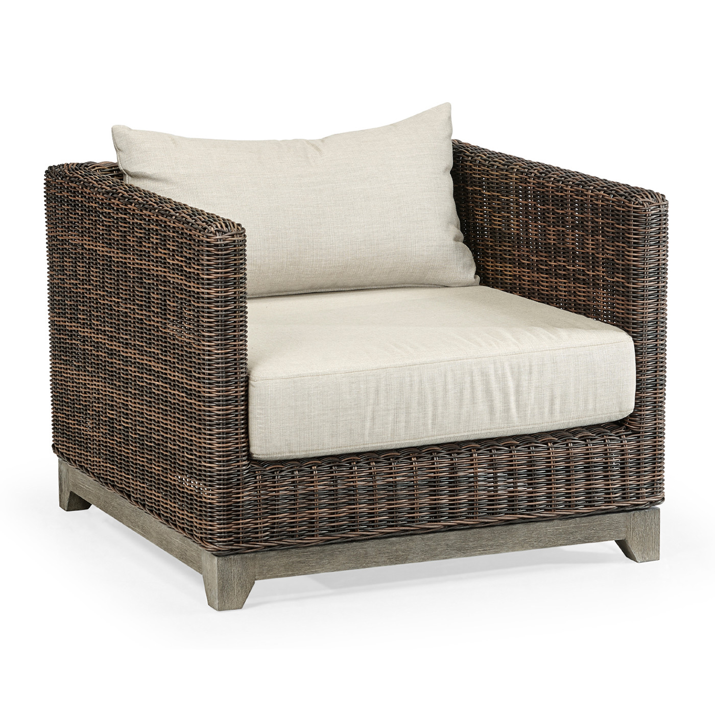 Grey & Rattan Chair