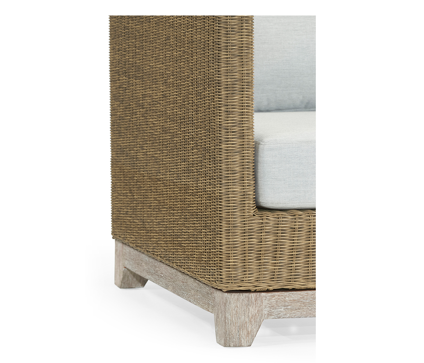 Navajo Sand & Light Natural Rattan Three-Seat Sofa