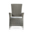 Grey Wicker Rattan Dining Chair with Reclining Back
