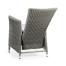 Grey Wicker Rattan Dining Chair with Reclining Back