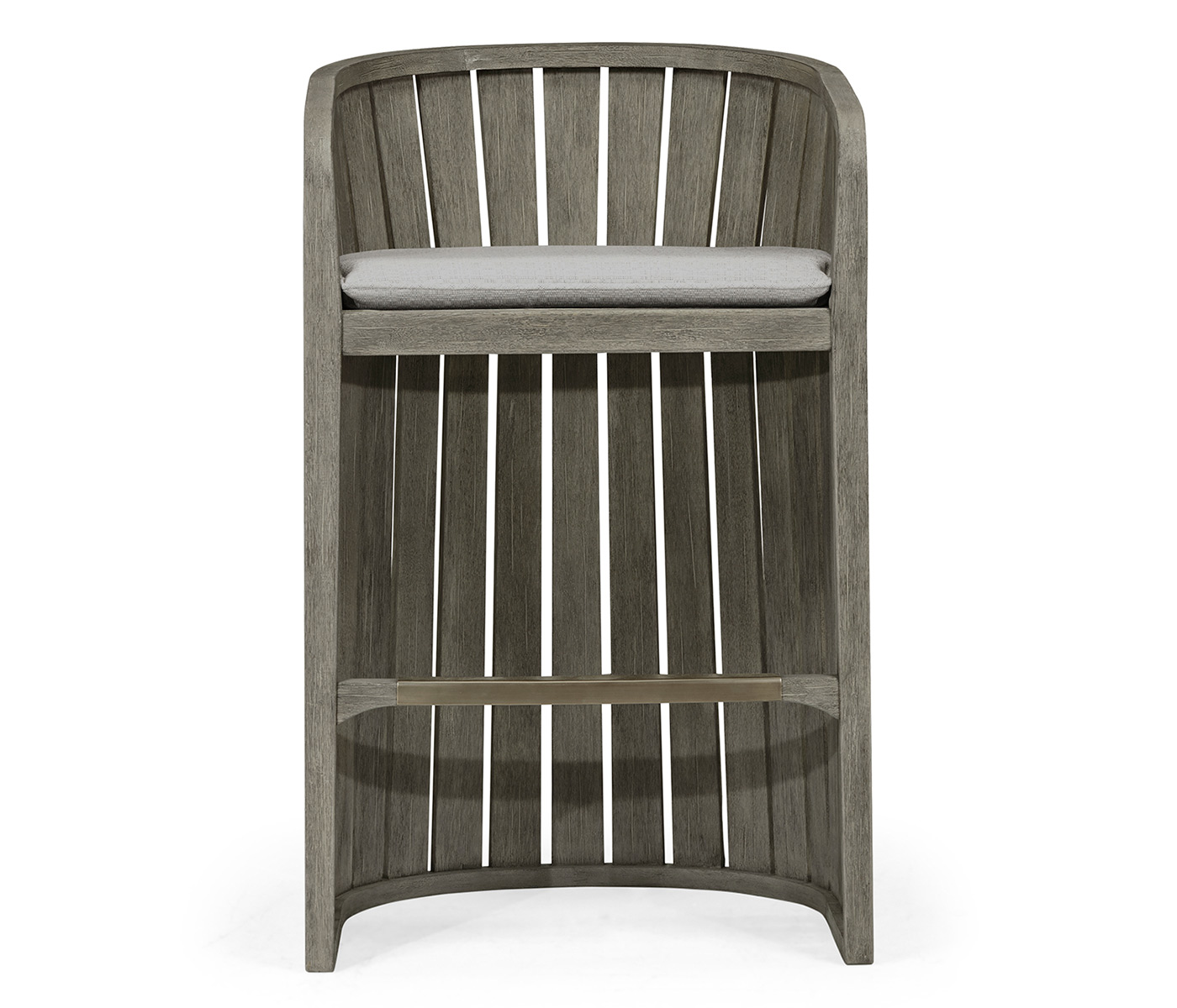 Slatted Grey Tub Bar Stool