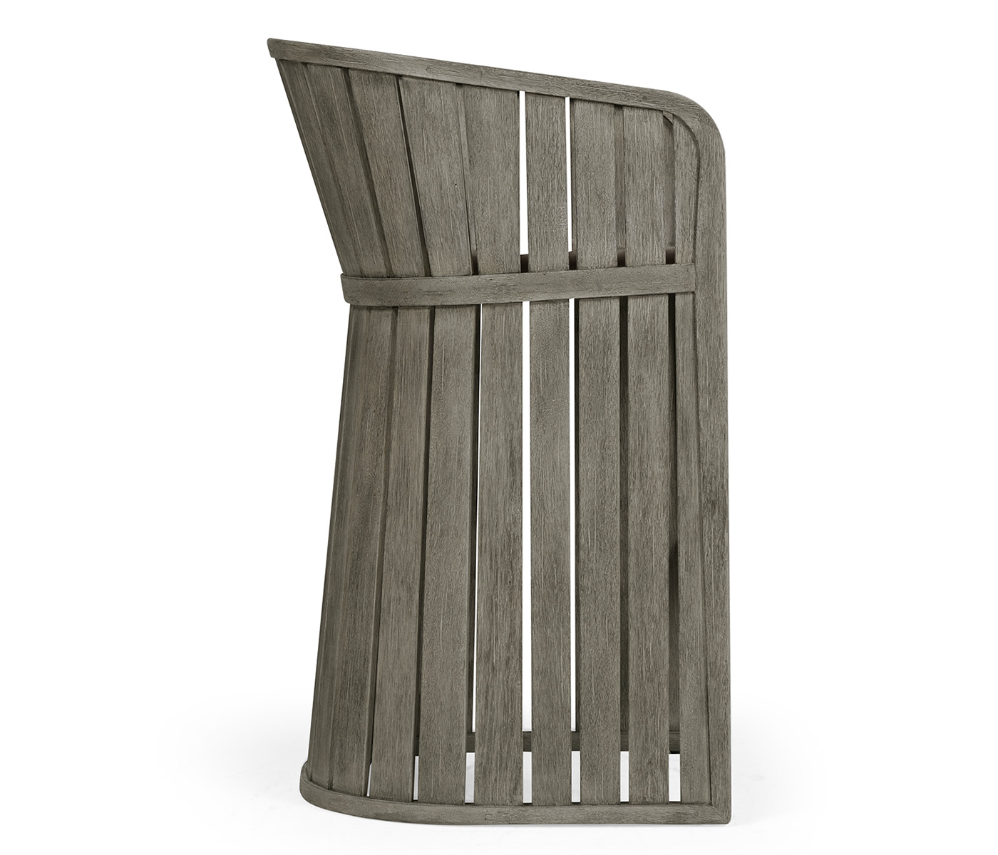 Slatted Grey Tub Bar Stool