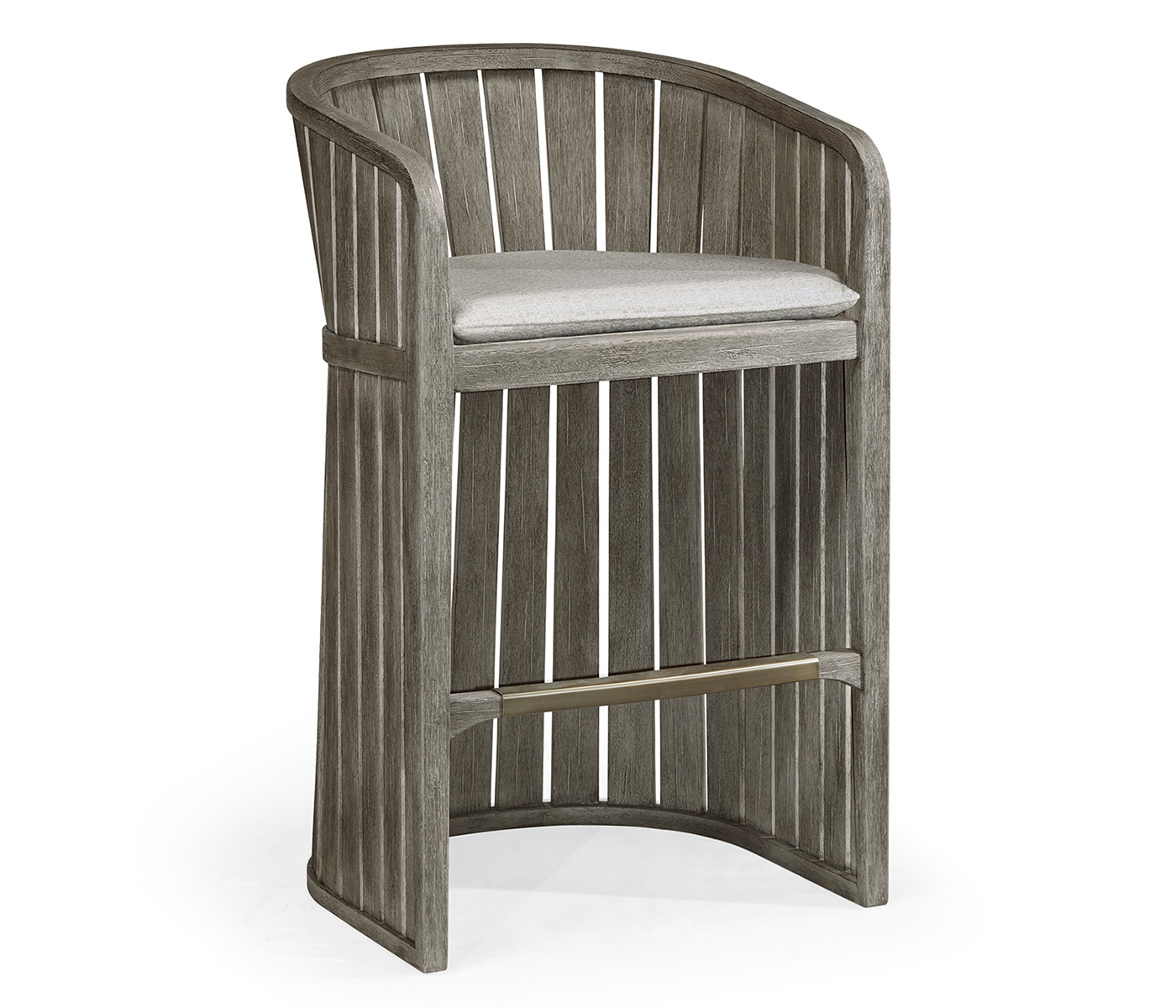 Slatted Grey Tub Bar Stool