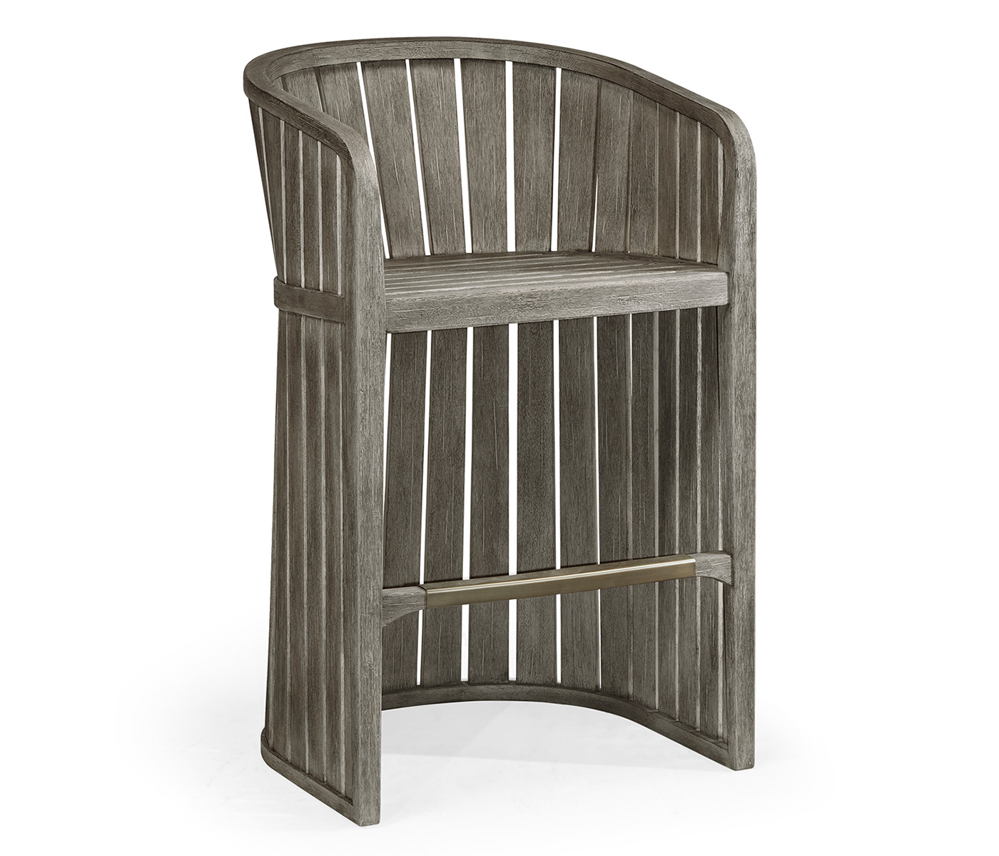 Slatted Grey Tub Bar Stool