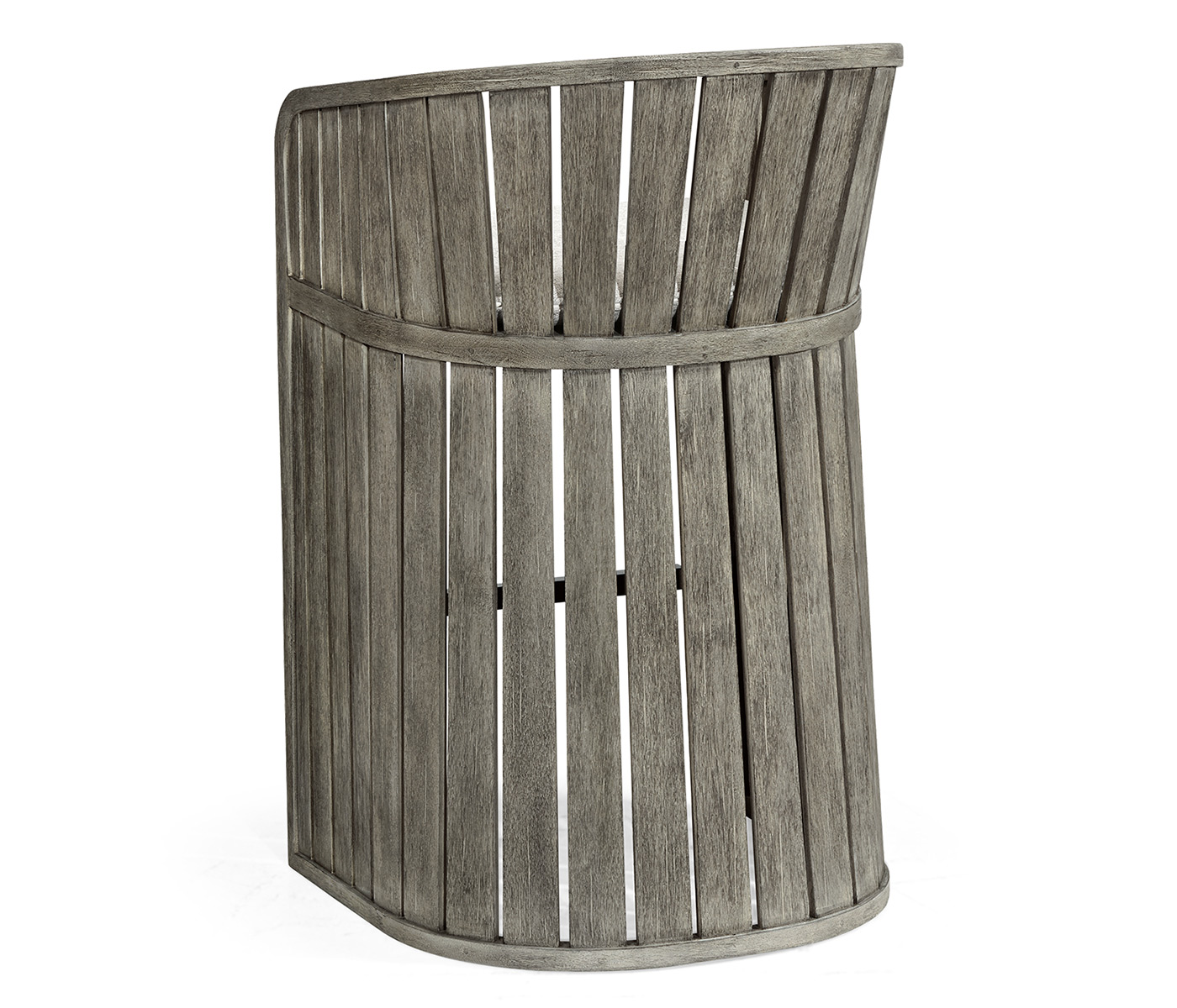 Slatted Grey Tub Bar Stool
