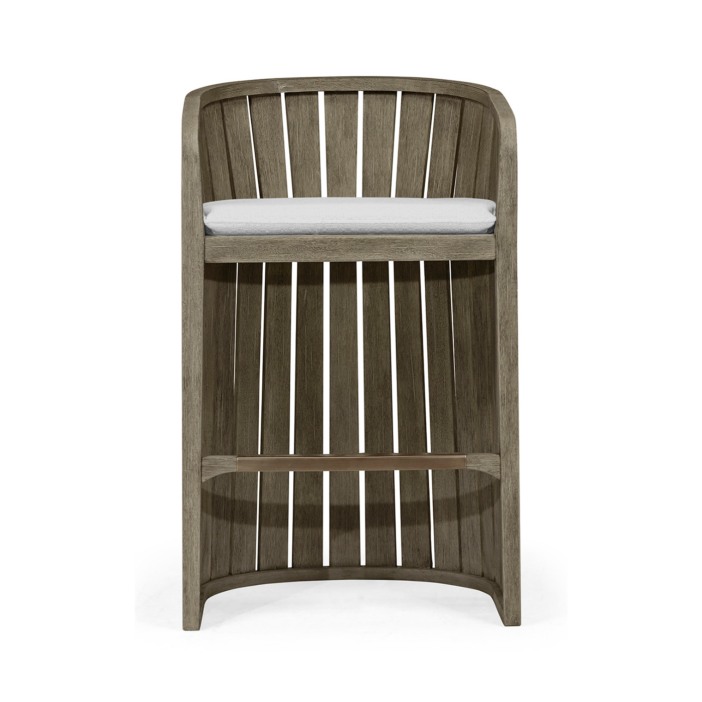 Slatted Grey Tub Bar Stool