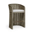 Slatted Grey Tub Bar Stool