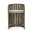 Slatted Grey Tub Counter Stool