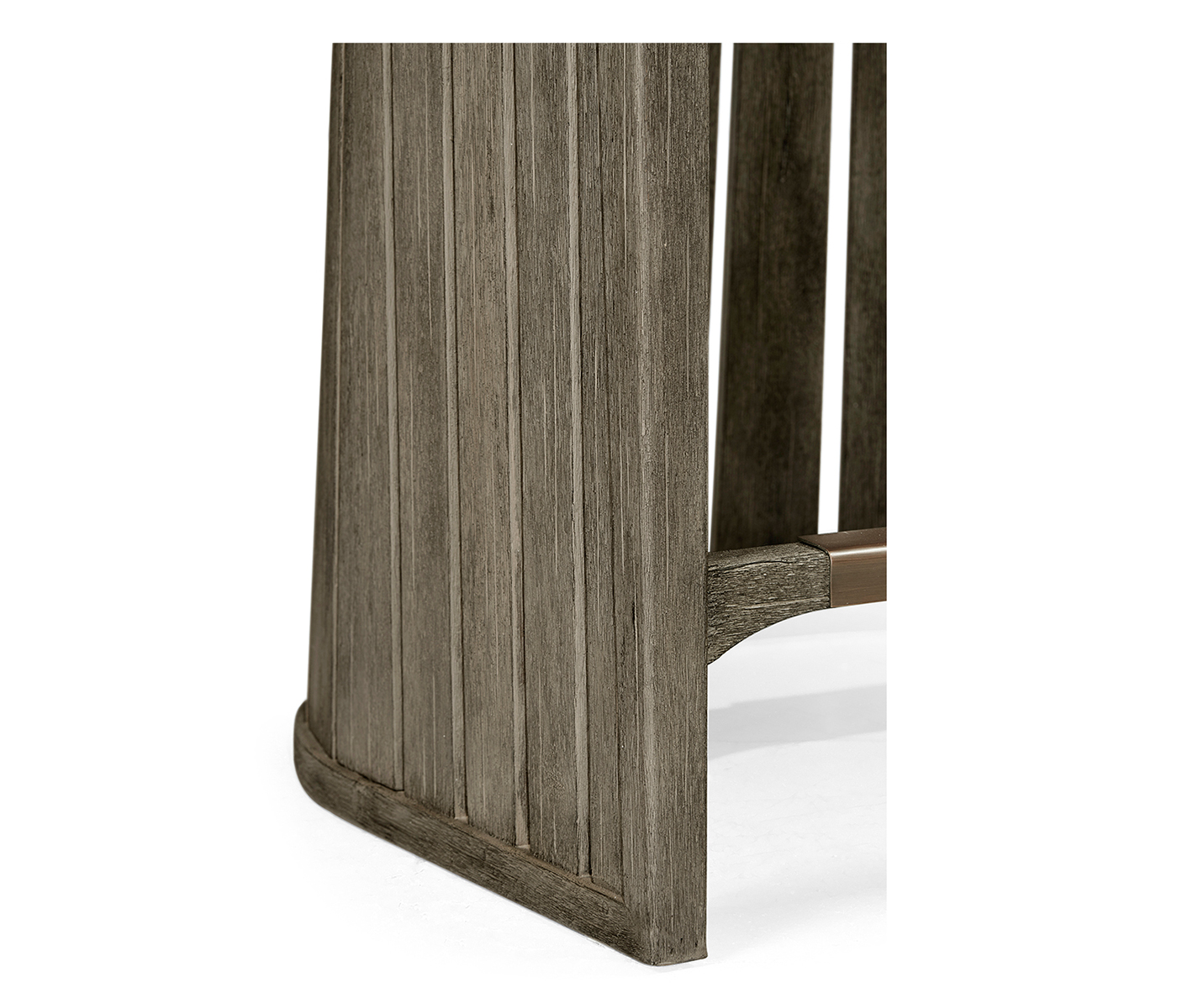 Slatted Grey Tub Counter Stool