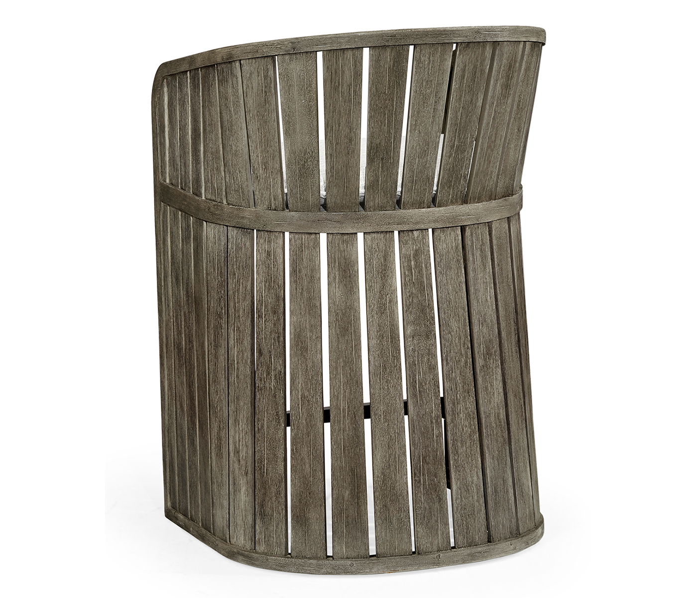 Slatted Grey Tub Counter Stool