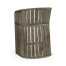 Slatted Grey Tub Counter Stool