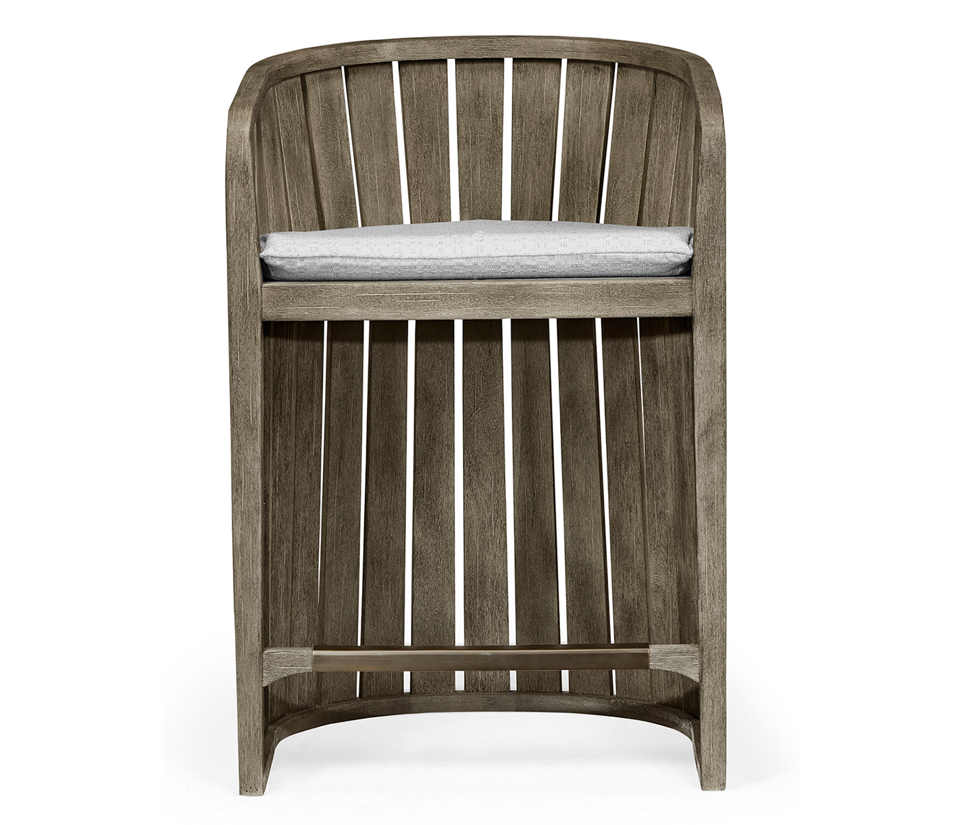 Slatted Grey Tub Counter Stool