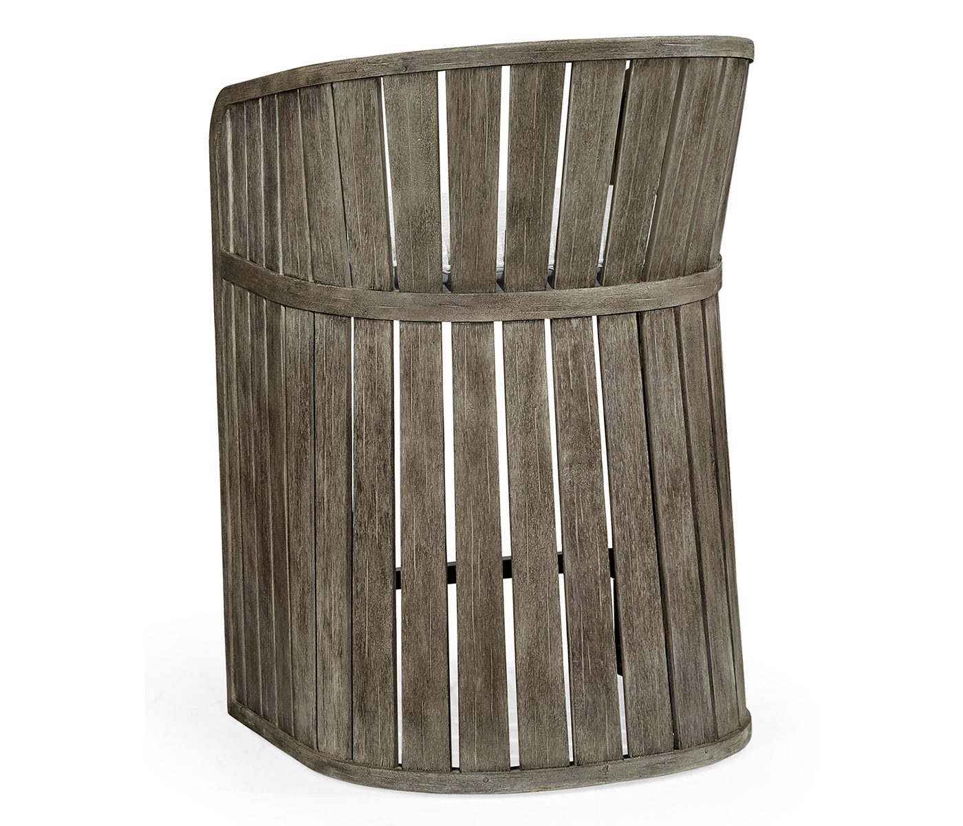 Slatted Grey Tub Counter Stool