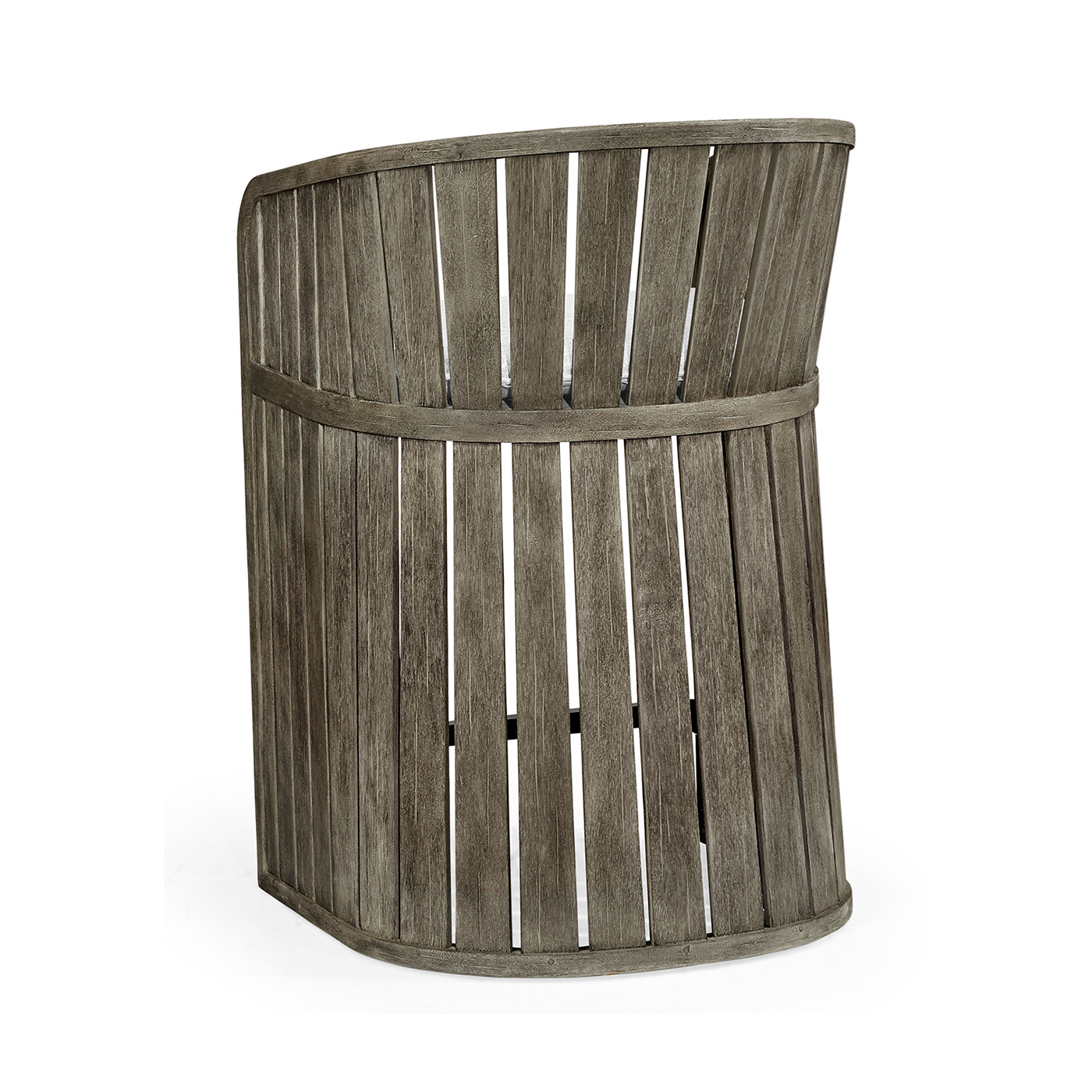 Slatted Grey Tub Counter Stool