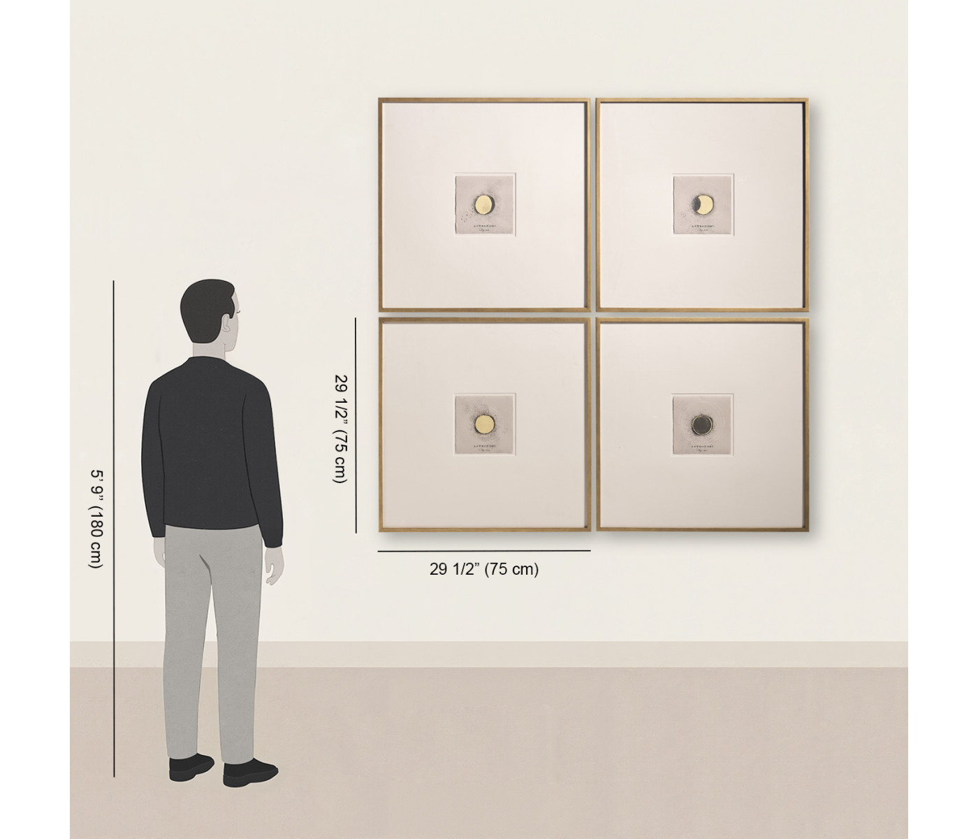 Antique Astronomy - Set of 4