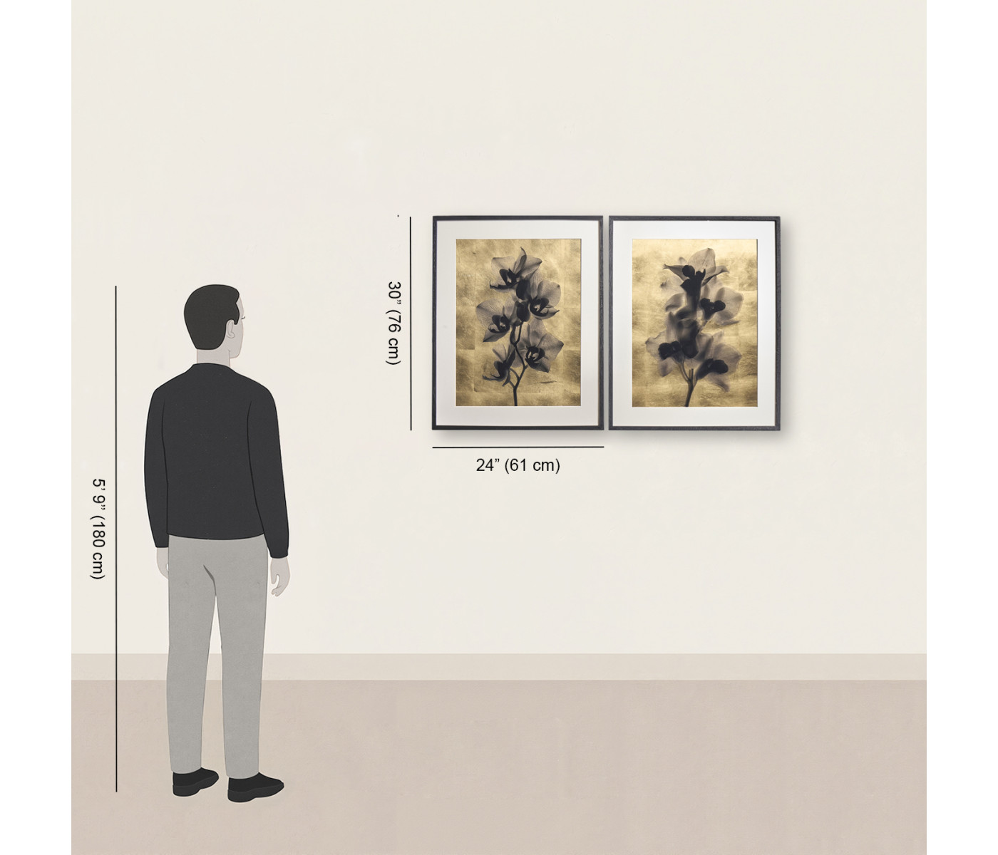 Black Orchids - Set of 2